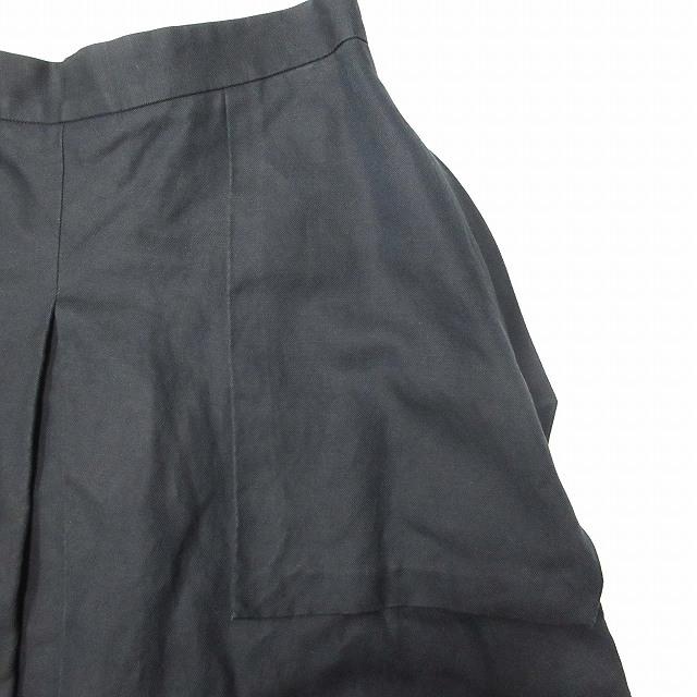 ドゥロワー Drawer リネンコットン タック フレア スカート 膝丈  