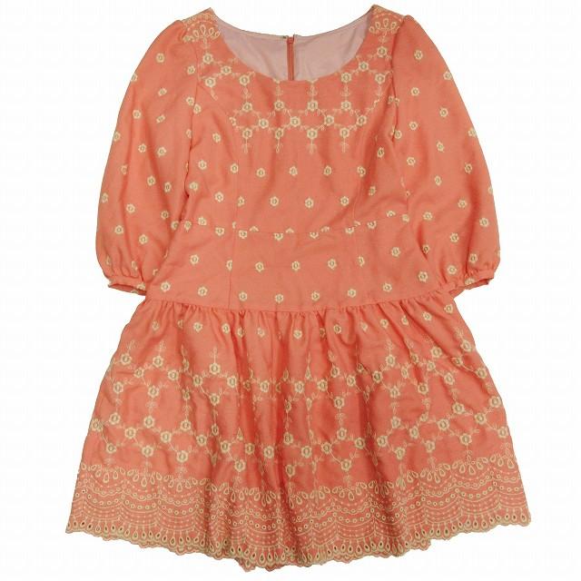 シンシアローリー CYNTHIA ROWLEY ボタニカル 花柄 刺繍 ワンピース 