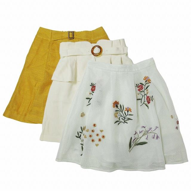 美品 リリーブラウン Lily Brown ミニ スカート 3点 セット まとめ売り 