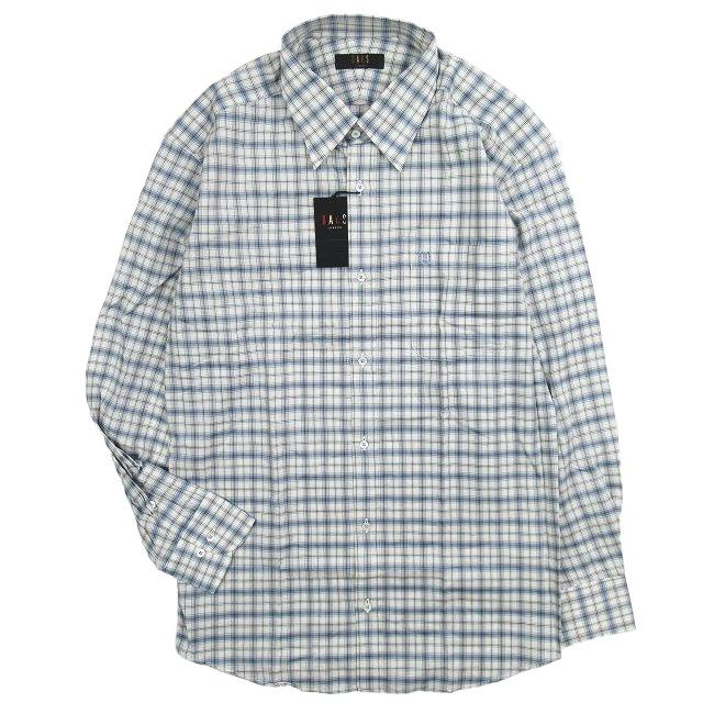 未使用品 ダックス DAKS チェック柄 シャツ 長袖 ワンポイント ロゴ 