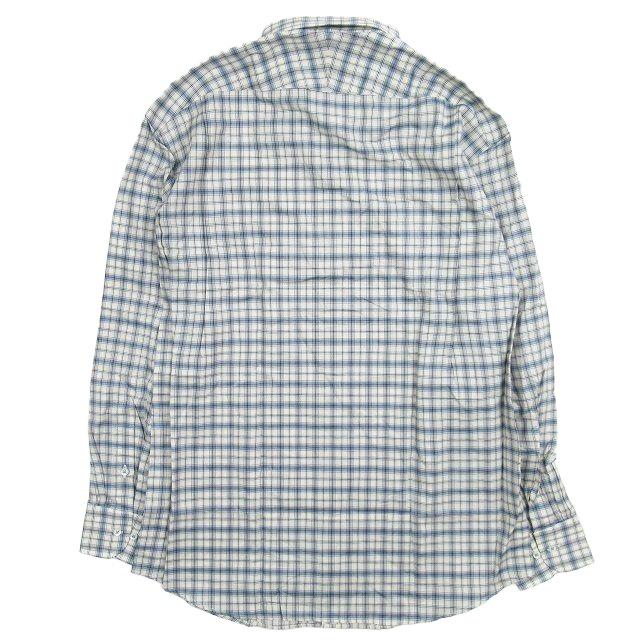 未使用品 ダックス DAKS チェック柄 シャツ 長袖 ワンポイント ロゴ 