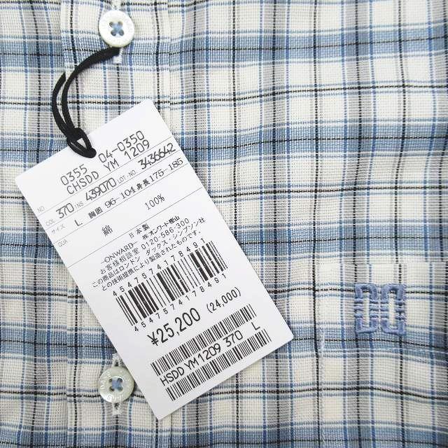 未使用品 ダックス DAKS チェック柄 シャツ 長袖 ワンポイント ロゴ  