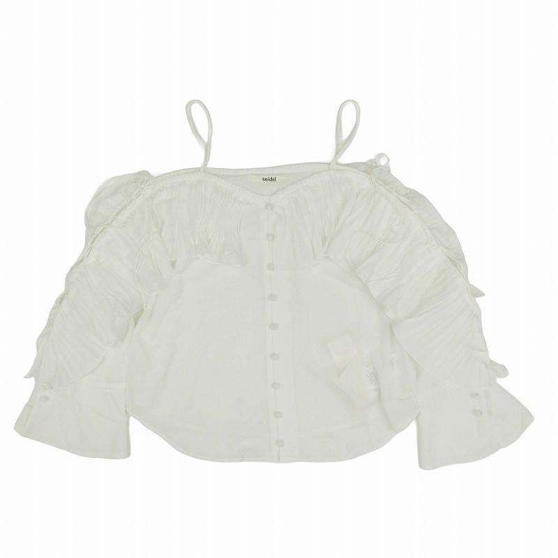 SNIDEL 未使用品 18SS スナイデル レースアップ プリーツ フリル 