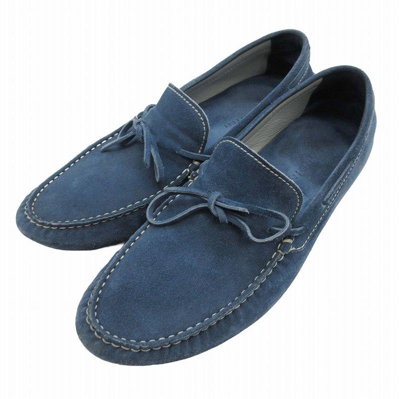 美品 ラルディーニ LARDINI スエード ドライビング シューズ 