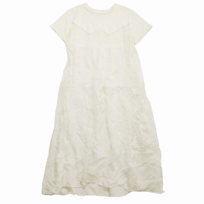 レキサミ REKISAMI レース 切替 Tシャツ ワンピース 半袖 ロング  