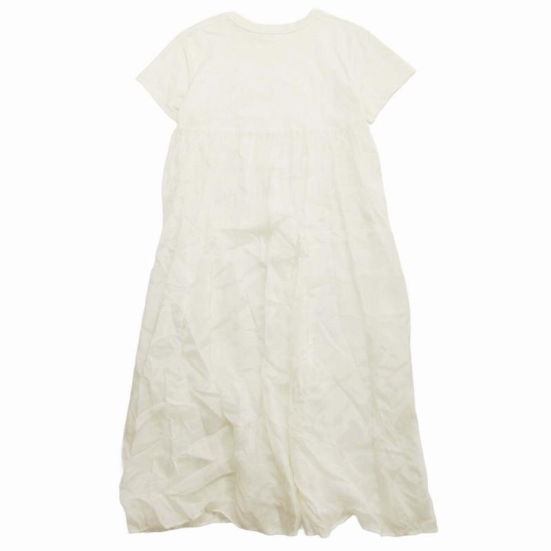 レキサミ REKISAMI レース 切替 Tシャツ ワンピース 半袖 ロング 