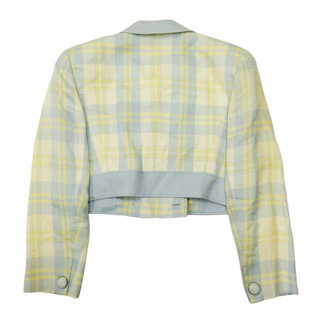 クレージュ courreges タータンチェック ショート丈 ジャケット  