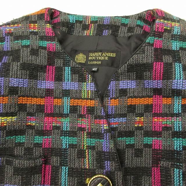 美品 ハーディエイミス HARDY AMIES BOUTIQUE レトロ調 幾何学模様 