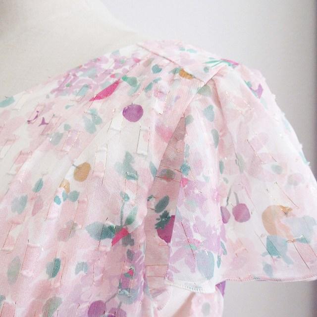 美品 22ss トッカ TOCCA HIDE AND SEEK ドレス 花柄 × フルーツ  