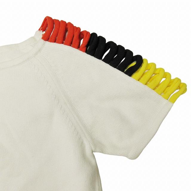 クレージュ 21 courreges ロゴ 刺繍 ニット 半袖 フープスリーブ