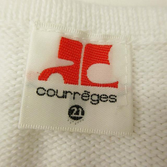 クレージュ 21 courreges ロゴ 刺繍 ニット 半袖 フープスリーブ