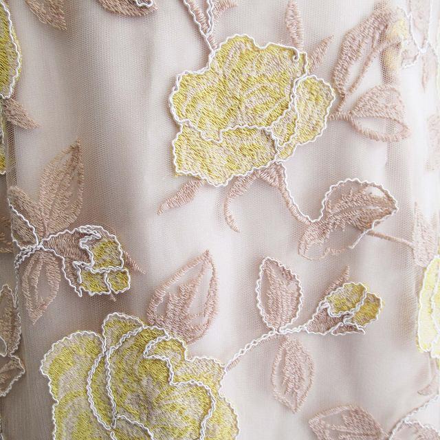 極美品 17ss ダイアグラム グレース ローズ刺繍ワンピース 