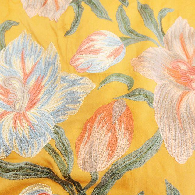 美品 17ss グレースコンチネンタル GRACE CONTINENTAL フローラル刺繍  