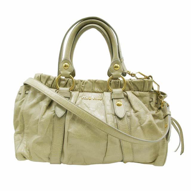 ミュウミュウ miumiu VITELLO LUX ヴィッテロリュクス 2WAY レザー  