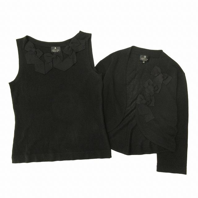 美品 ランバンコレクション LANVIN COLLECTION ベスト カーディガン 