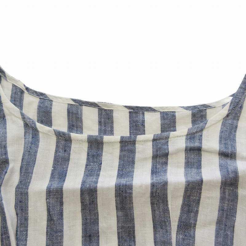 ネストローブ nest Robe オーバーサイズ リネン ストライプ ワンピース  