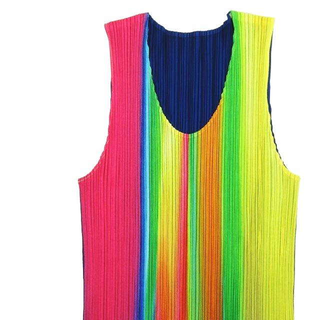 極美品 90s 1997 Vintage PLEATS PLEASE ISSEY MIYAKE レインボー 光 