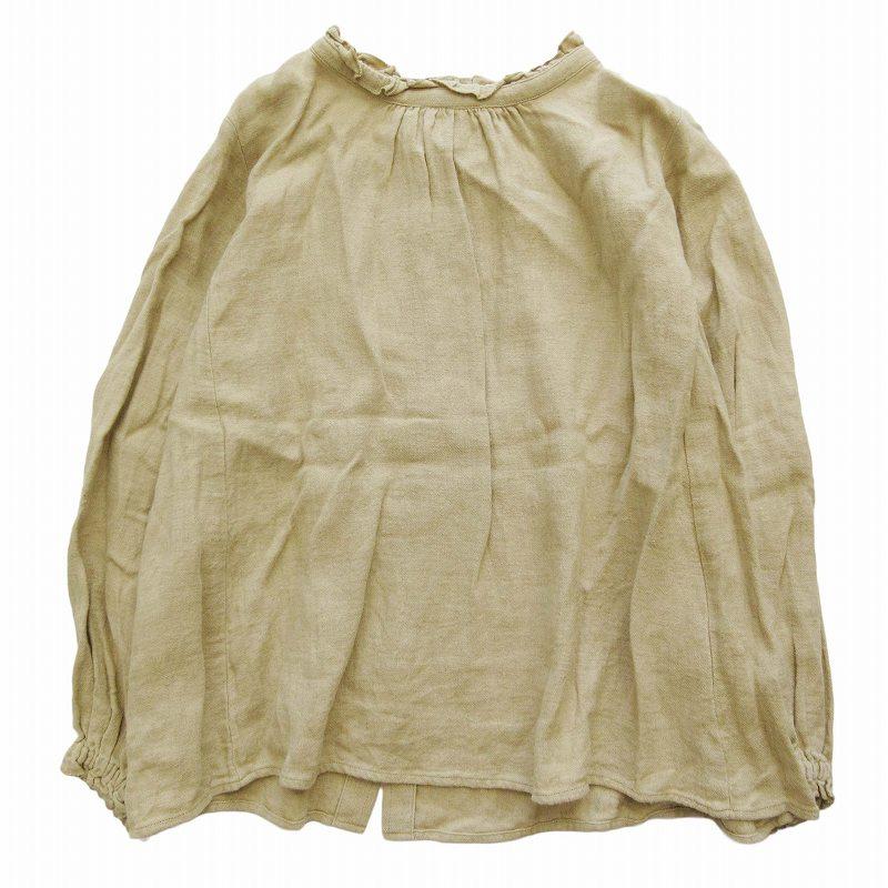 ネストローブ nest Robe リネンビエラ スタンドフリル ブラウス 長袖 