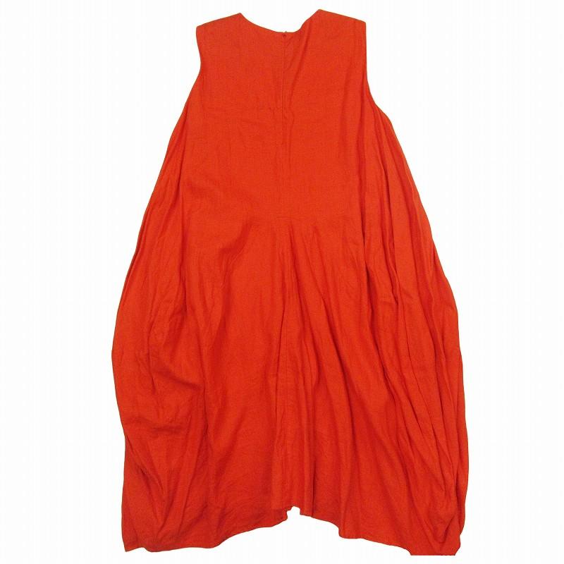 美品 エンフォルド ENFOLD リネン100％ ノースリーブ ワンピース 膝丈  