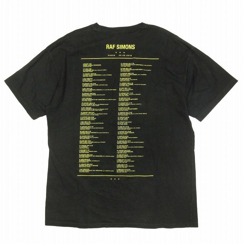 美品 19SS ラフシモンズ RAF SIMONS TOUR T-SHIRTS PARIS ツアー 