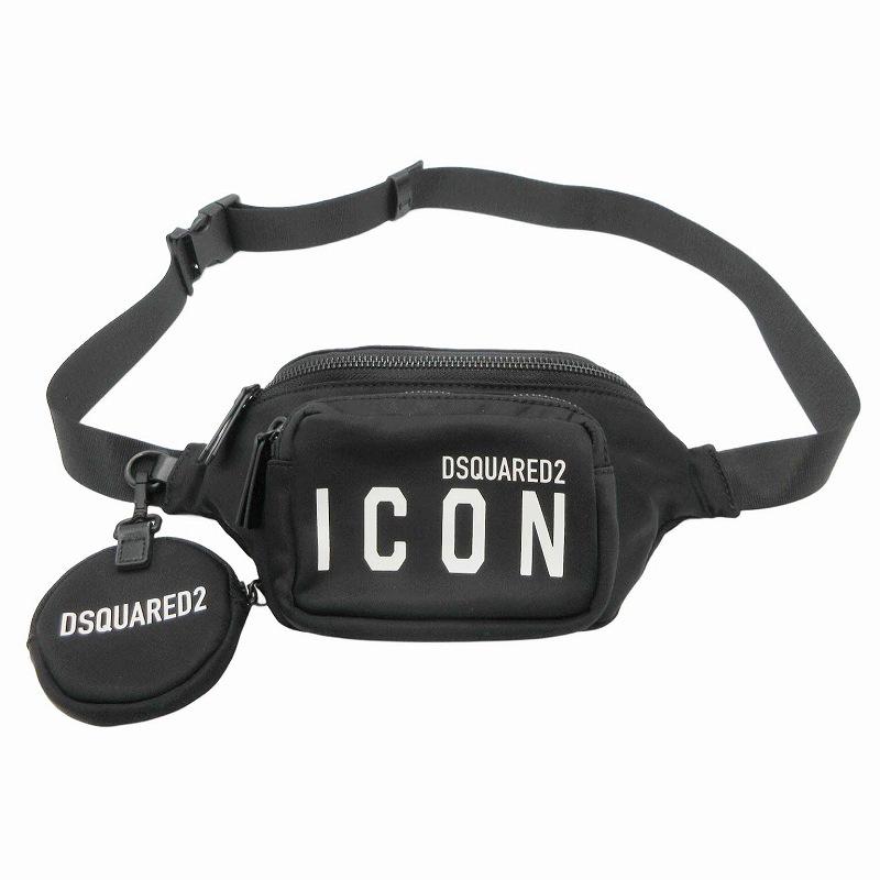 DSQUARED2 ICON ロゴベルトバッグ ウエストポーチ 品質保証，新作登場