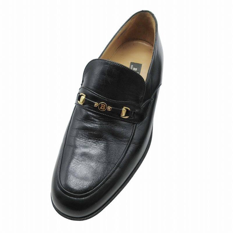 美品 バリー BALLY Bロゴ ホースビット ローファー レザー モカシン 
