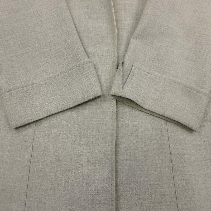 Rene 18SS ルネ ダブルフェイス ノーカラー コート ミドル丈 九