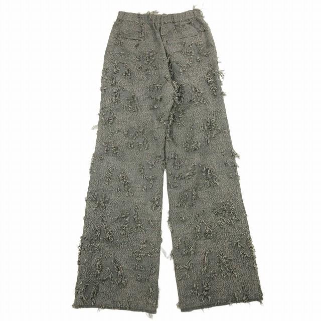 未使用品 23AW エリコカトリ ERiKOKATORi ripped wool pants リップド 