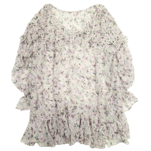 SNIDEL 美品 スナイデル 花柄 フラワー シースルー シアー