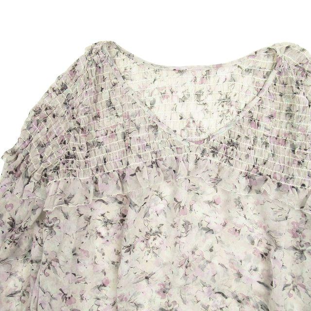 SNIDEL 美品 スナイデル 花柄 フラワー シースルー シアー フリル  