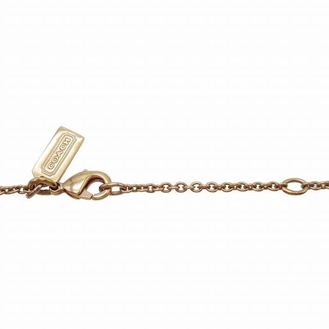 COACH 美品 コーチ オープンハート ラインストーン ネックレス 
