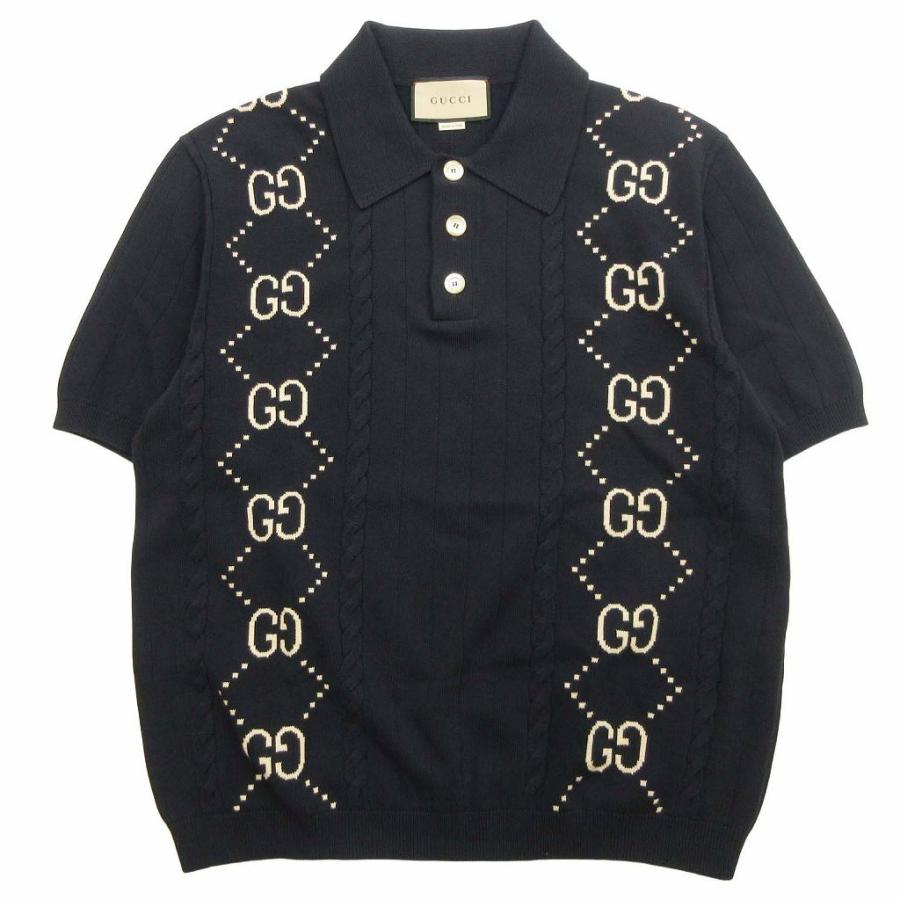 GUCCI 美品 23SS グッチ GG インターシャ ニット ポロシャツ GUCCI 美品 23SS グッチ GG インターシャ ニット ポロシャツ
