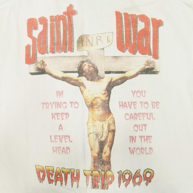 【中古】美品 24ss セントマイケル SAINT MXXXXXX SAINT_WAR_SS TEE Tシャツ プリント ヴィンテージライク 半袖 美品 24ss セントマイケル SAINTMICHAEL SAINT MXXXXXX SAINT_WAR_SS