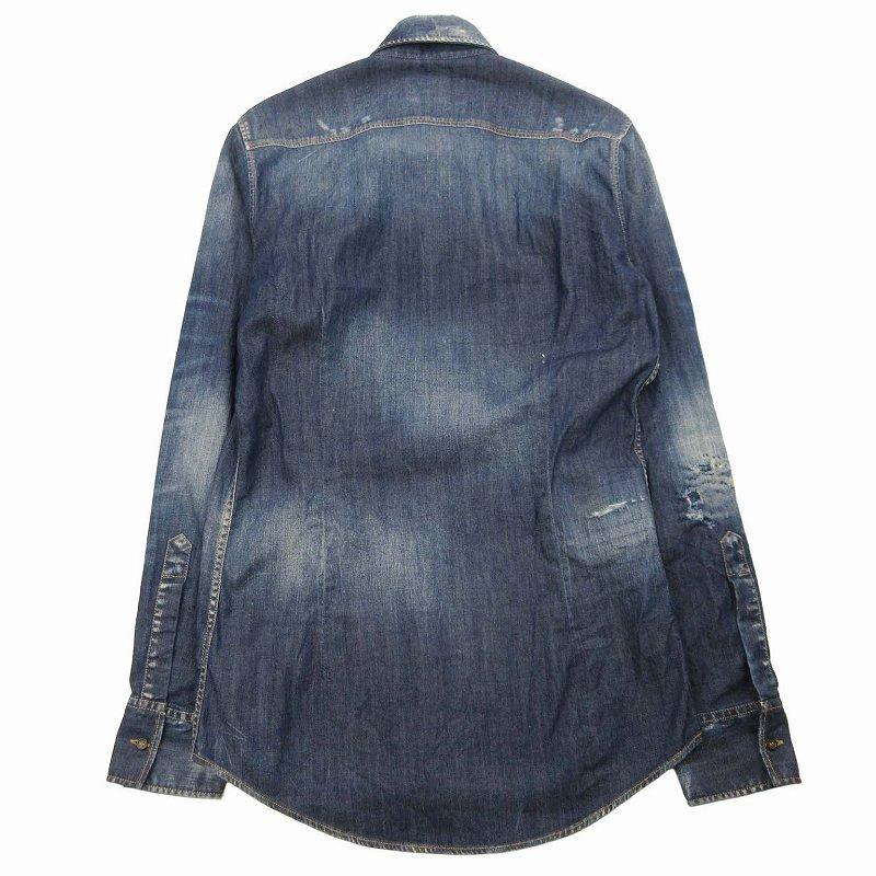 DSQUARED2 16AW ディースクエアード 刺し子 デニム ブザム シャツ 長袖 