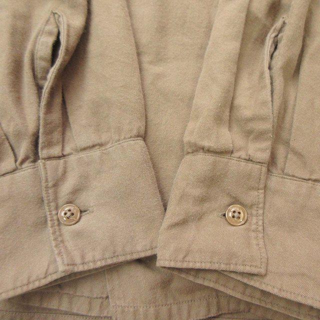 16AW コモリ COMOLI コットンネル オープンカラー シャツ 長袖 