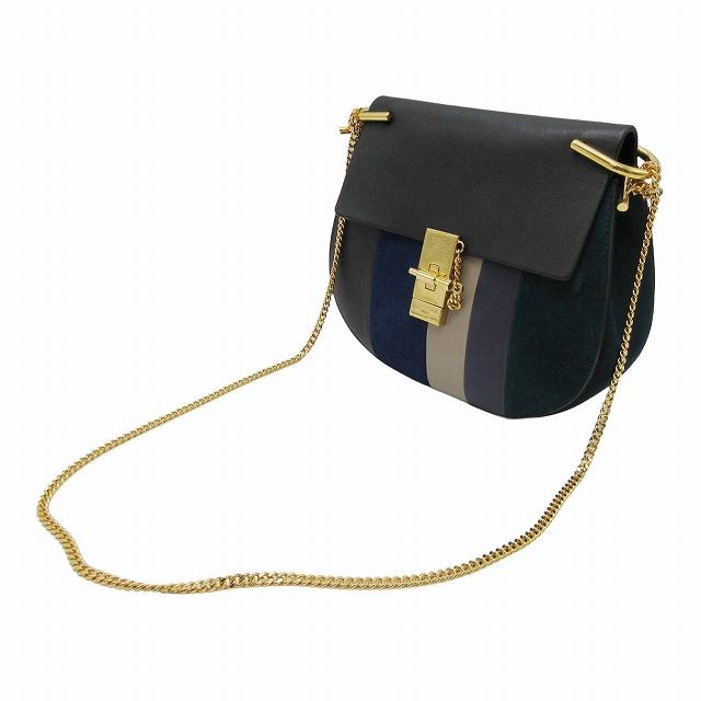 Chloe Drew スエードショルダーバッグ ブラック Chloe Drew スエードショルダーバッグ ブラック