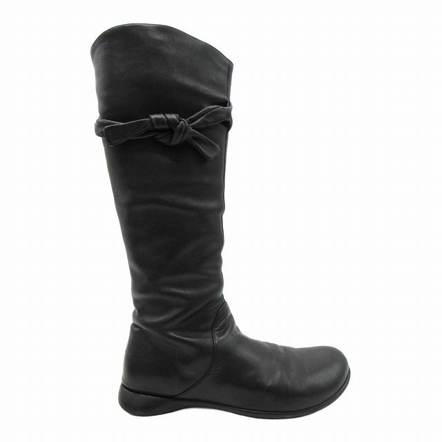 カンペール CAMPER アシンメトリー ロング ブーツ レザー リボン カンペール CAMPER アシンメトリー ロング ブーツ レザー リボン