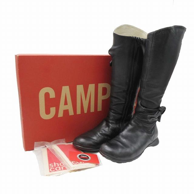 カンペール CAMPER アシンメトリー ロング ブーツ レザー リボン カンペール CAMPER アシンメトリー ロング ブーツ レザー リボン