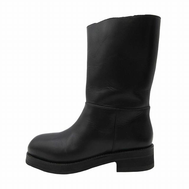 MARNI ロングブーツ MARNI (マルニ) Double Zip Boots ダブルジップ ラムレザー