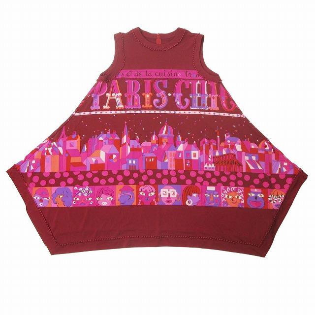 トクコプルミエヴォル　TOKUKO 1er VOL シフォンワンピース　人物画 トクコプルミエヴォル TOKUKO 1er VOL シフォンワンピース 人物