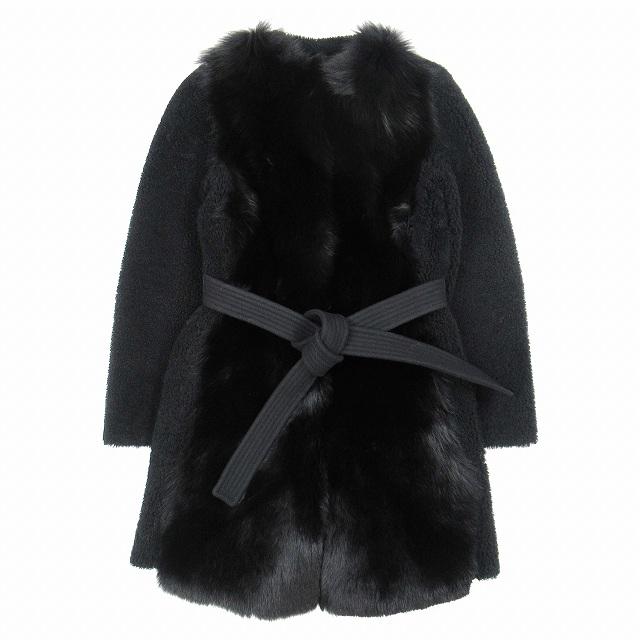 極美品 ブランカ BLANCHA sagafurs ムートン ファー コンビ ノーカラー