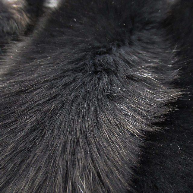 【中古】極美品 ブランカ BLANCHA sagafurs ムートン ファー コンビ ノーカラーコート シープスキン ブルーフォックス 極美品 ブランカ BLANCHA sagafurs ムートン ファー コンビ ノーカラー