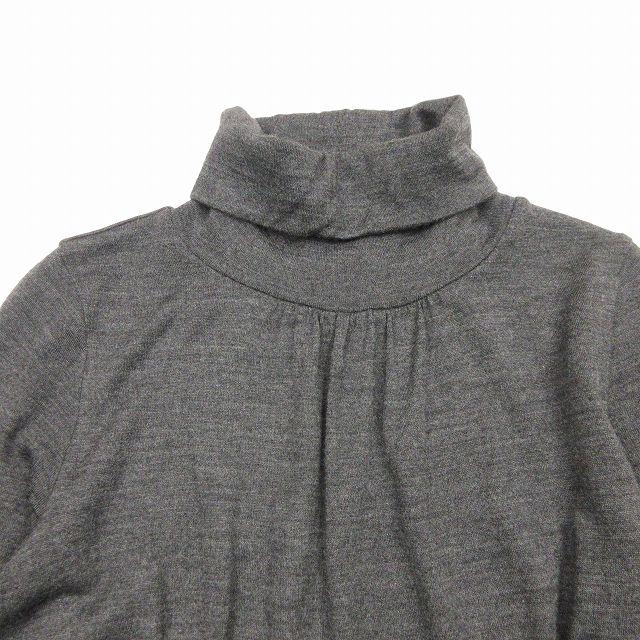 アナイ ANAYI ウール ニット ワンピース 長袖 ハーフ ひざ丈