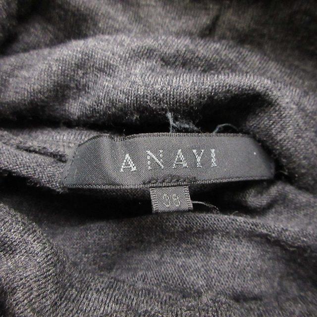 アナイ ANAYI ウール ニット ワンピース 長袖 ハーフ ひざ丈