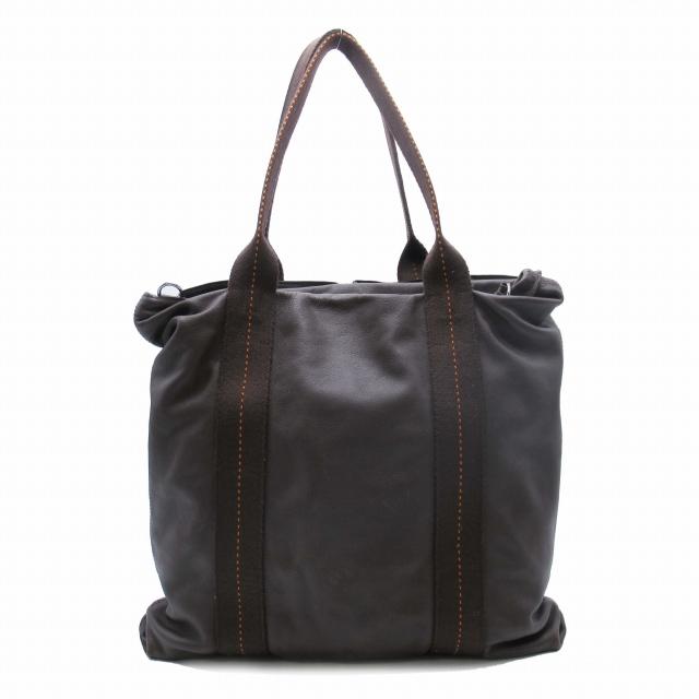 HERMES エルメス キャラバン・ヴェルティカル MM 2WAY トートバッグ 