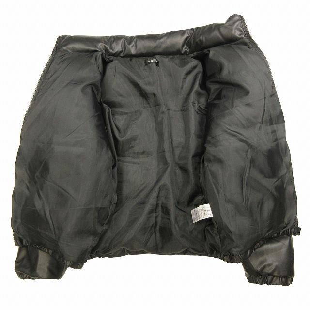 美品 スロッピー SLOPPY フェイクレザー ショート丈 パデット 