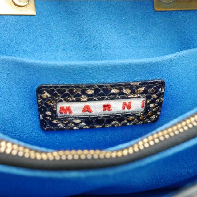 美品 20aw マルニ MARNI JULIETTE ジュリエット 2way ショルダーバッグ パイソン柄 トップハンドル 牛革 クロスボディ レザー カバン 鞄