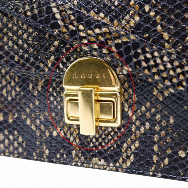 美品 20aw マルニ MARNI JULIETTE ジュリエット 2way ショルダーバッグ パイソン柄 トップハンドル 牛革 クロスボディ レザー カバン 鞄