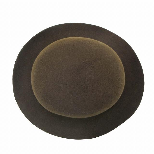 新品未使用 Hermes エルメス レディース ハット ラビットフェルト100% HERMES（エルメス） 美品 ラビット100％ フェルト オープンクラウン