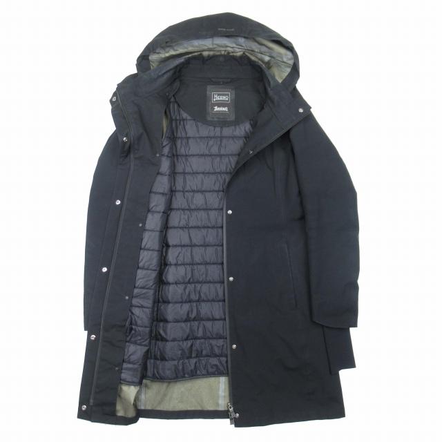 19aw ヘルノ HERNO Laminar GORE-TEX フーデッドコート ラミナーシリーズ 撥水 防風 中綿 キルティングライナー ...
